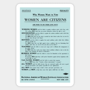 1910 Women Are Citizens Magnet